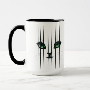 Katze Große Grüne Augen Moderner Katzenliebhaber Tasse