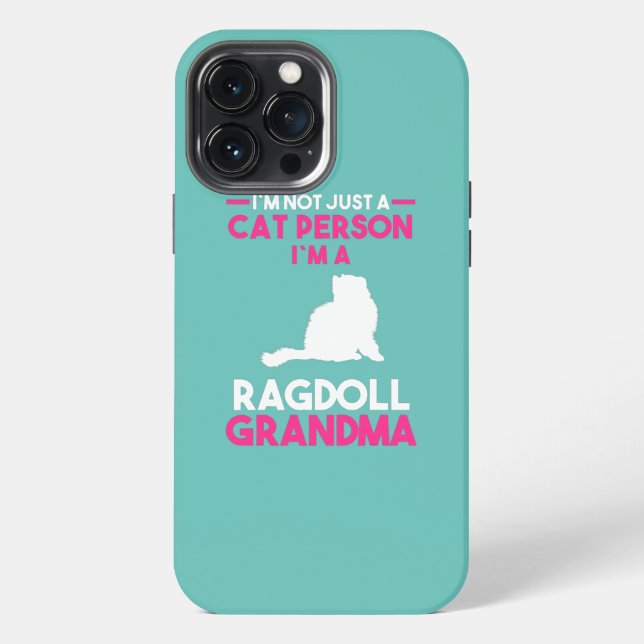 Katze Großmutter Ragdoll Oma  iPhone Hülle (Rückseite)