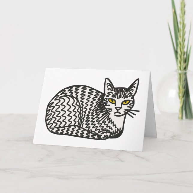 Katze Grußkarte Dankeskarte (Vorderseite)