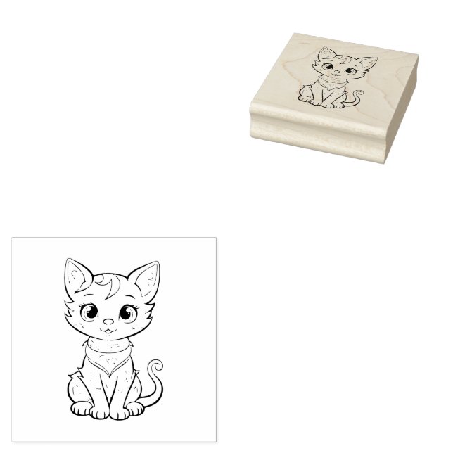 Katze Gummistempel (Stempel)