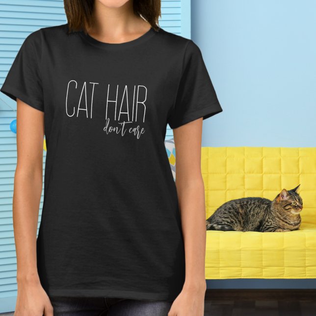 Katze Haare kümmern Hund nicht lange T-Shirt (Von Creator hochgeladen)