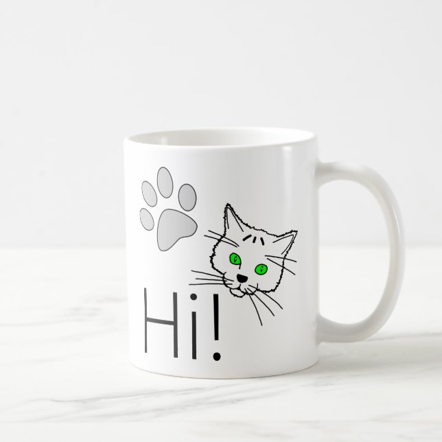 Katze - Hallo! Tasse (Rechts)