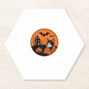 Katze Halloween Art 2024 Kätzchen Katzen Männer Fr Untersetzer
