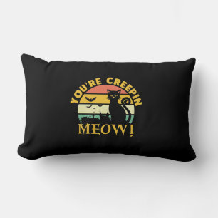 Katze Halloween du bist Creepin Meow Lendenkissen