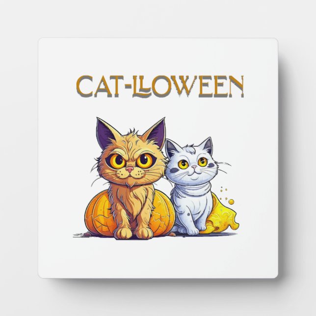 Katze Halloween  Fotoplatte (Vorderseite)