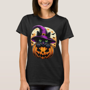 Katze Halloween Kürbis Schwarze Katze Performance T-Shirt