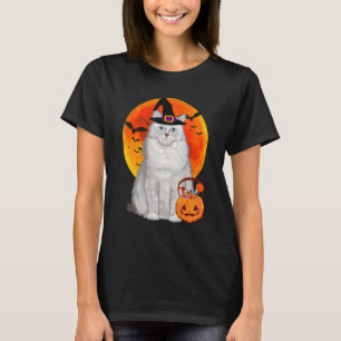 Katze Halloween Ragdoll Jack O Lantern Kürbis T-Shirt