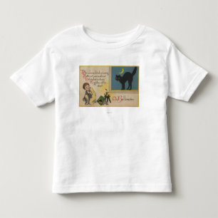 Katze Halloweens GreetingBlack Kleinkind T-shirt