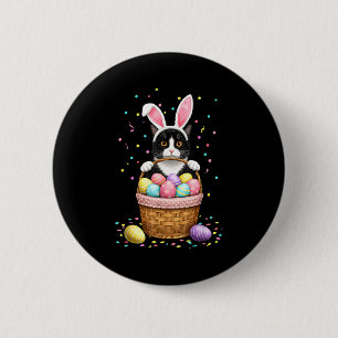 Katze Hasenohren Eier miauen Ostern Kaninchenliebh Button