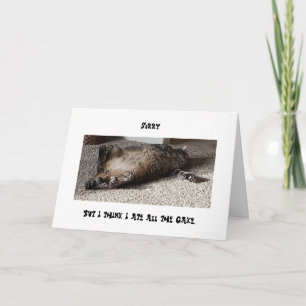 Katze hat den Geburtstagskuchen gegessen! Karte