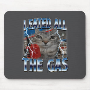 Katze hat Liebhaber Katze gegessen Ich bin ganz al Mousepad