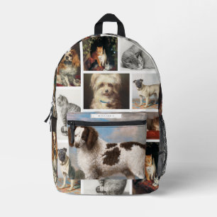 Katze Haustiere 8 Foto Portrait Collage Keepake Bedruckter Rucksack