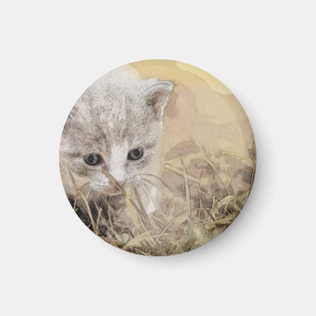 Katze, Haustiere, Niedlich Magnet (Vorne)