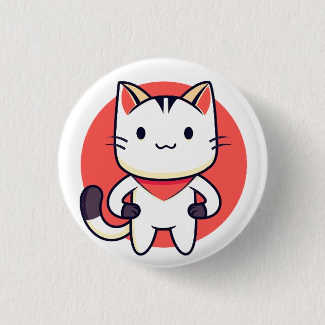Katze, Heimtiere, Tier Button (Vorderseite)
