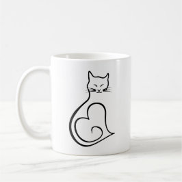 Katze - Herz Kaffeetasse