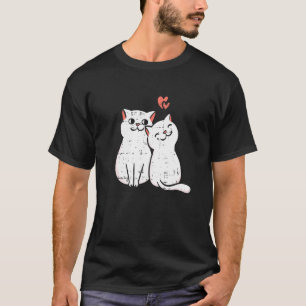 Katze Herz Valentinstag Kätzchen Kitty Liebe Haust T-Shirt