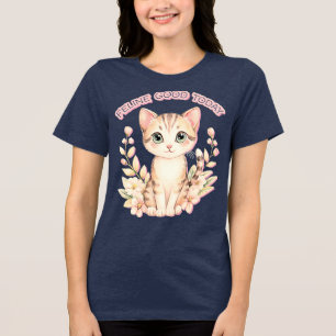 Katze heute gut drauf Tri-Blend shirt