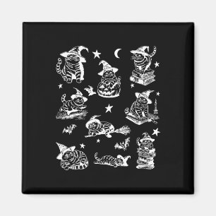 Katze Hexe Halloween Katze Kürbis Salem Hexenkatze Magnet