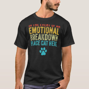 Katze hier platzieren Mama Papa Katze Vintage T-Shirt