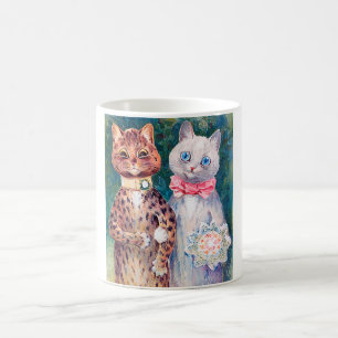 Katze Hochzeit, Ehe, Braut, Louis Wain Kaffeetasse