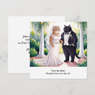 KATZE Hochzeit Einladung zum Merken des Termins