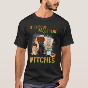Katze Hocus Pocus Time Hexen Funny Halloween T-Shirt