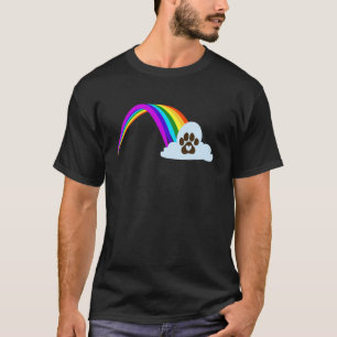 Katze Hund Haustier Erinnerung Regenbogenbrücke T-Shirt