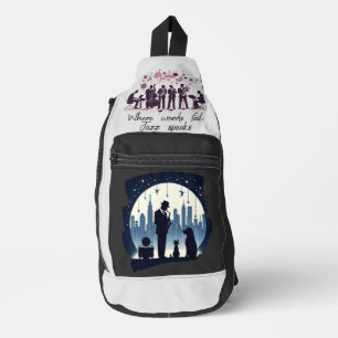 Katze, Hund, Jazz Crossbody Bag