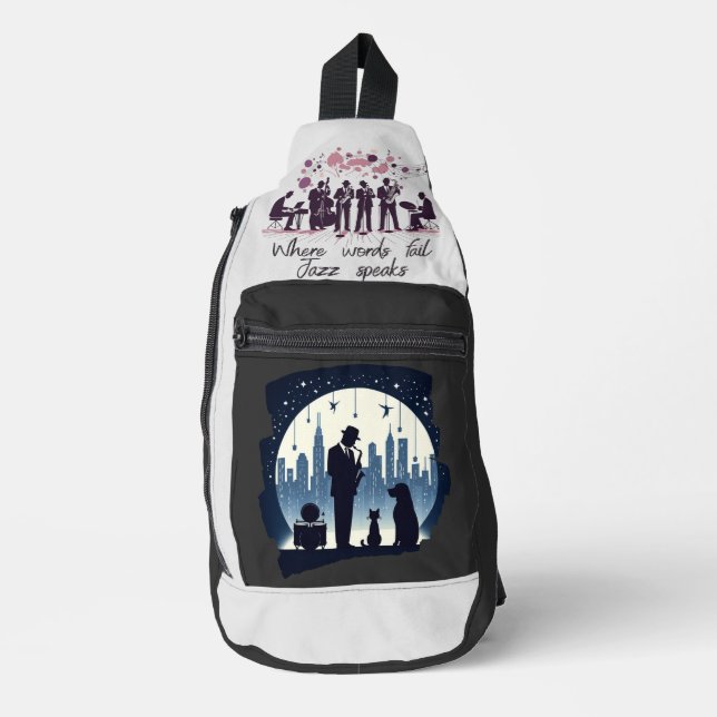 Katze, Hund, Jazz Crossbody Bag (Vorderseite)