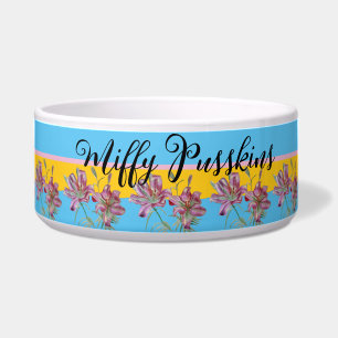 Katze Hund Shabby Floral Pink Lilie Niedlich Napf