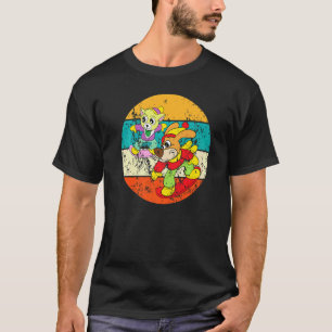 Katze Hund Snowboard Snowboarding Vintage T-Shirt