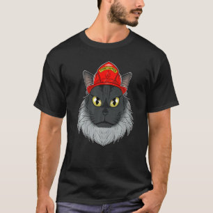 Katze I Fireman Katze I Feuerwehrmann Maine Coon C T-Shirt