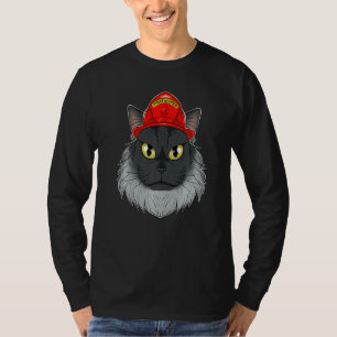 Katze I Fireman Katze I Feuerwehrmann Maine Coon C T-Shirt