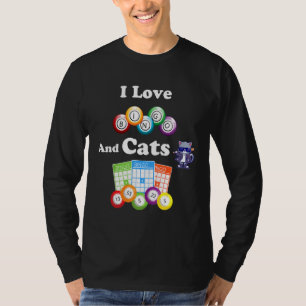 Katze I Liebe Bingo und Katzen T-Shirt