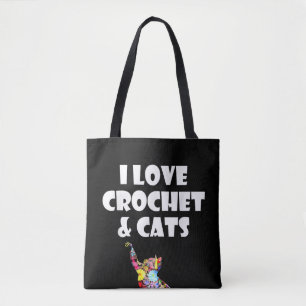Katze I Liebe Crochet & Cats Stickerei