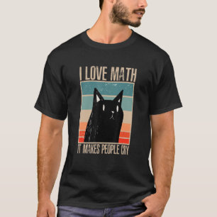 Katze I Liebe Mathematik es bringt Leute zum Weine T-Shirt