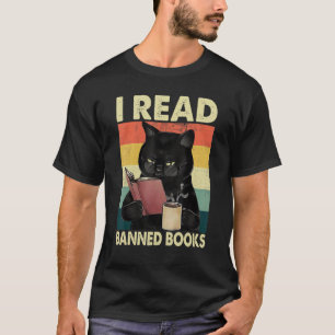 Katze Ich lese verbotene Bücher Bücherwürmer beim T-Shirt