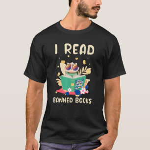 Katze Ich lese verbotene Bücher Bücherwürmer Leseb T-Shirt