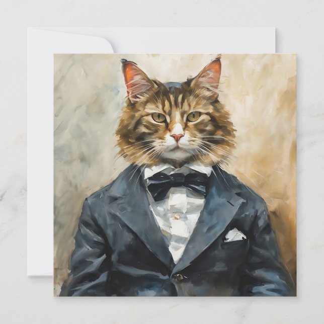 Katze im Anzug (Vorderseite)