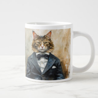 Katze im Anzug Jumbo-Tasse
