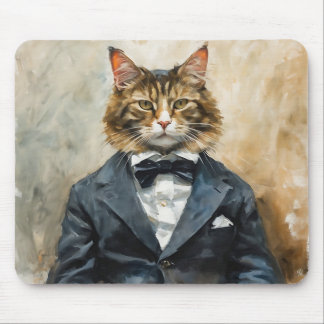 Katze im Anzug Mousepad