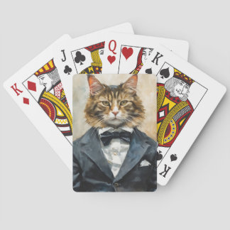 Katze im Anzug Spielkarten
