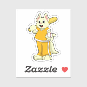 Katze im Baseball mit Baseballschläger Aufkleber