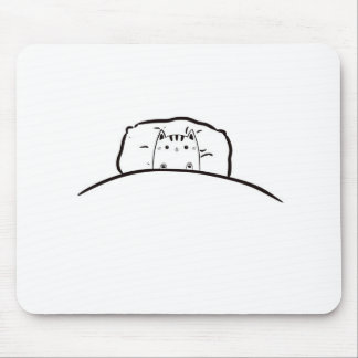 Katze im Bettmaus, niedliche Katze im Bett Mousepad