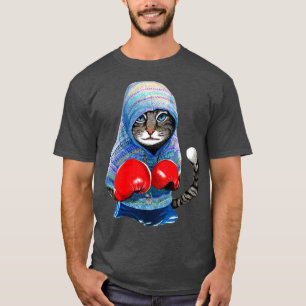 Katze im Boxen-Anzug T-Shirt