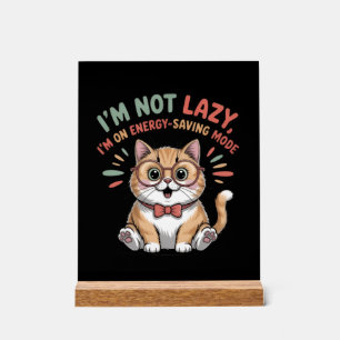 Katze im Energiesparmodus Acrylschild