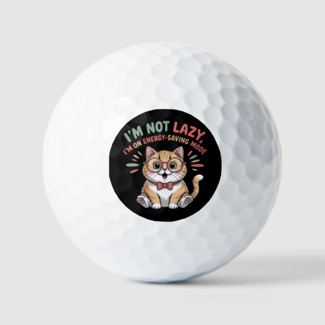 Katze im Energiesparmodus Golfball (Vorderseite)