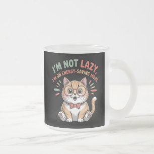 Katze im Energiesparmodus Mattglastasse