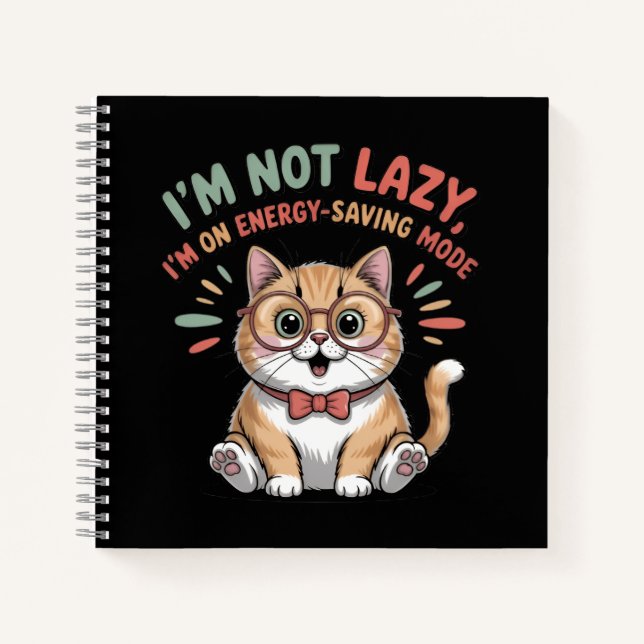 Katze im Energiesparmodus Notizbuch (Vorderseite)