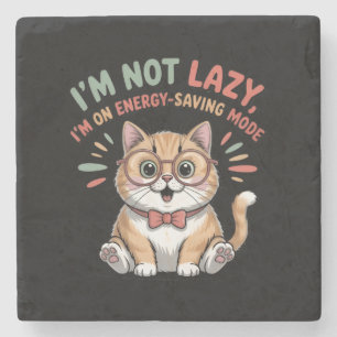 Katze im Energiesparmodus Steinuntersetzer